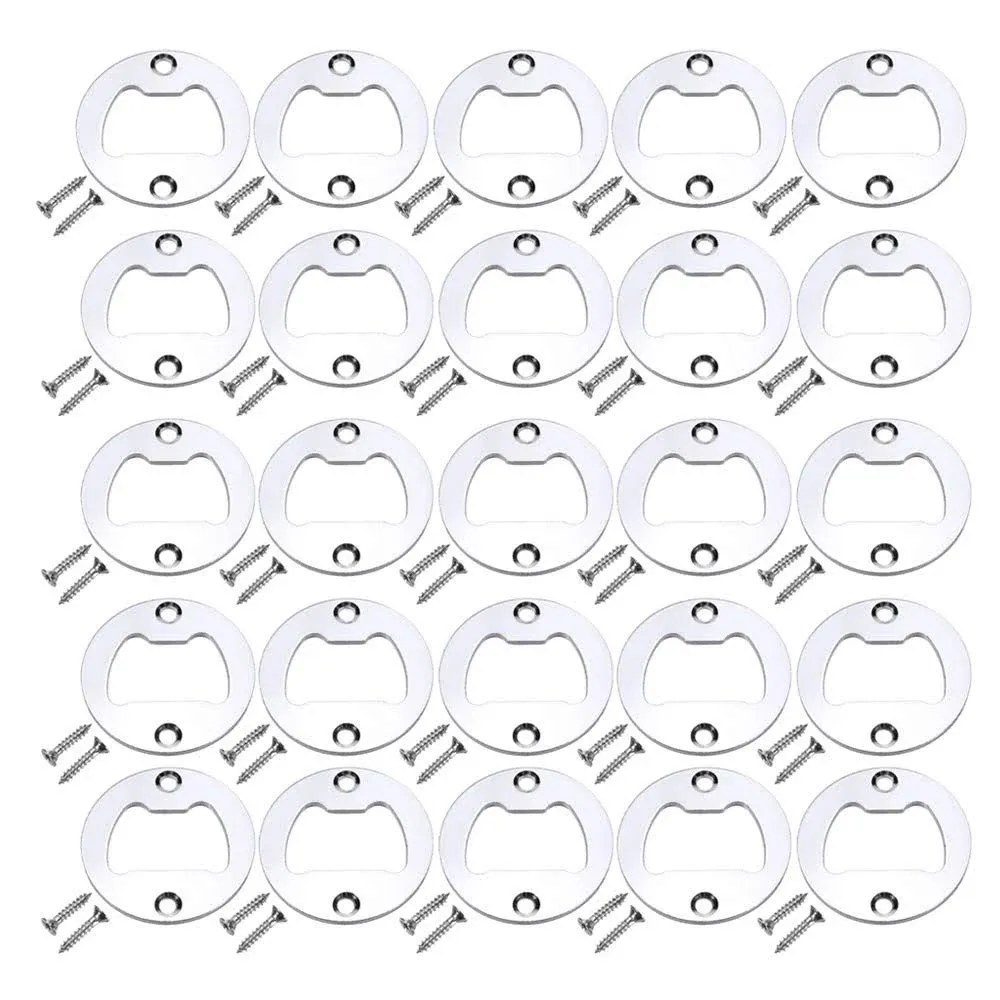 100 Set Bottle Opener Insertstainles<wbr/>s Steel Round Diy Bottle Opener Hardware Kit