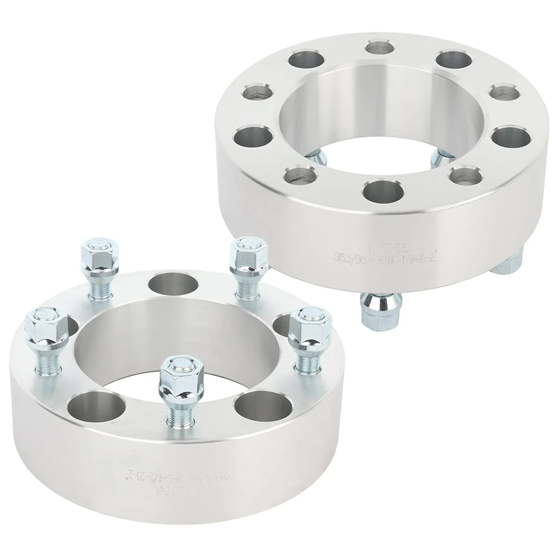 OCPTY 5x5.5 to 5x5.5 Wheel Spacers 2 inch 5x139.7 for for E-150 5 lug with 1/2x20 Studs Adapters 108mmCB Replacement fit for Ram 1500 for F150 for F100 for Truck 2pcs