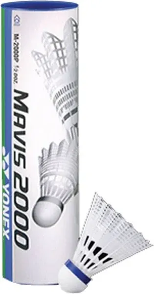 YONEX Mavis 2000 Racquet Sports Shuttles Badminton Shuttlecocks Tube of 6