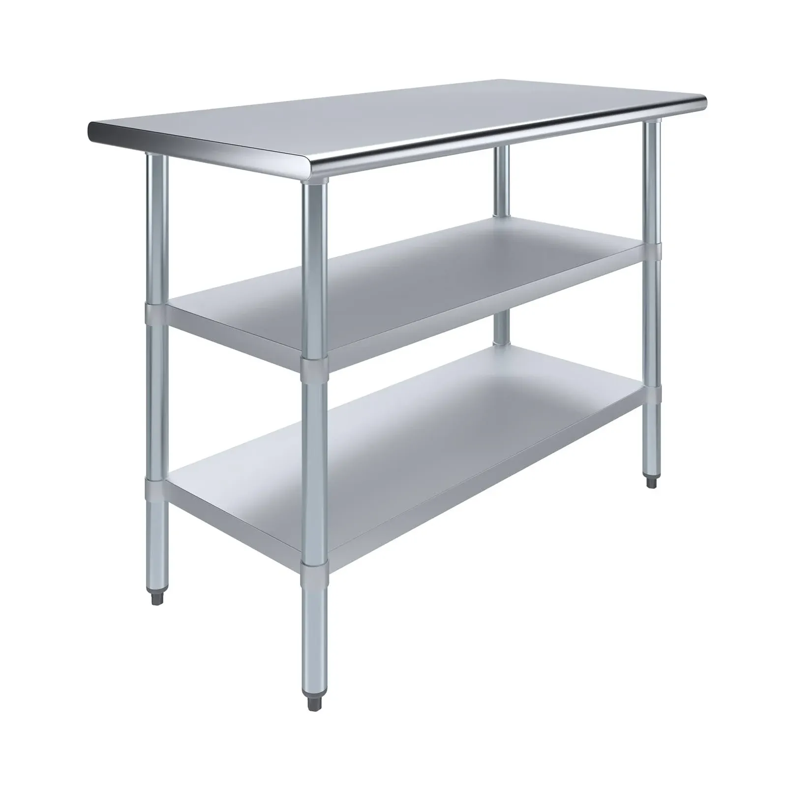 24x48 Prep Table with Stainless Steel Top and 2 Shelves