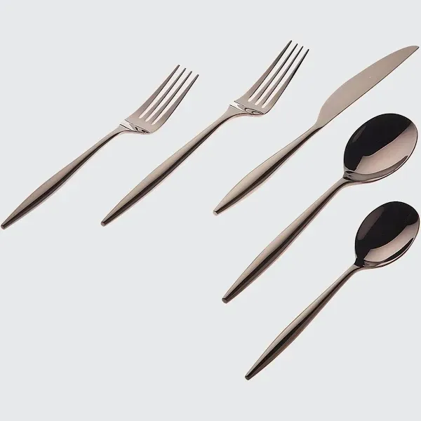 Flatware Set Milano Shiny Gold Pvd Cutlery by - 20 Piece Set