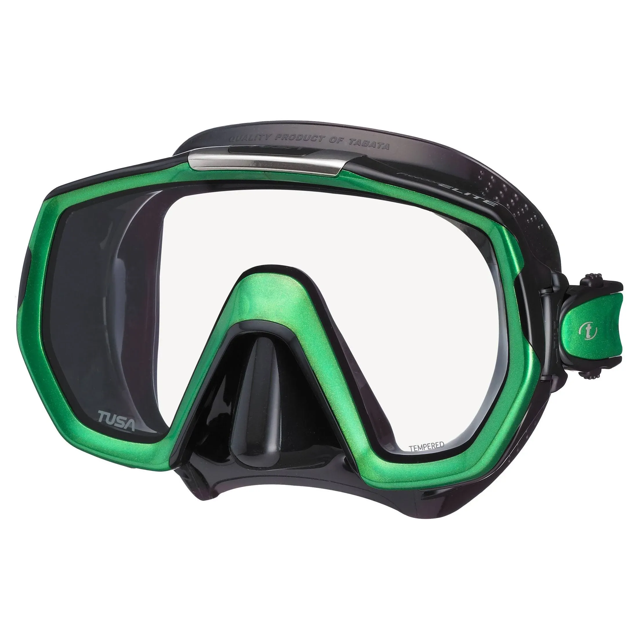 Tusa Freedom Elite Mask - Black/Energy Green - Dive Masks - M-1003QB-EG