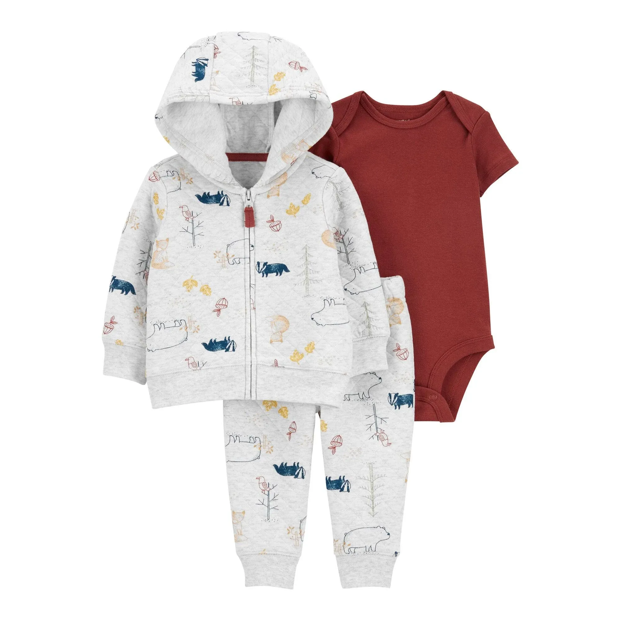 Baby Boy (NB-24M) Carter's(R) 3pc. Woodland Creature Quilted Set