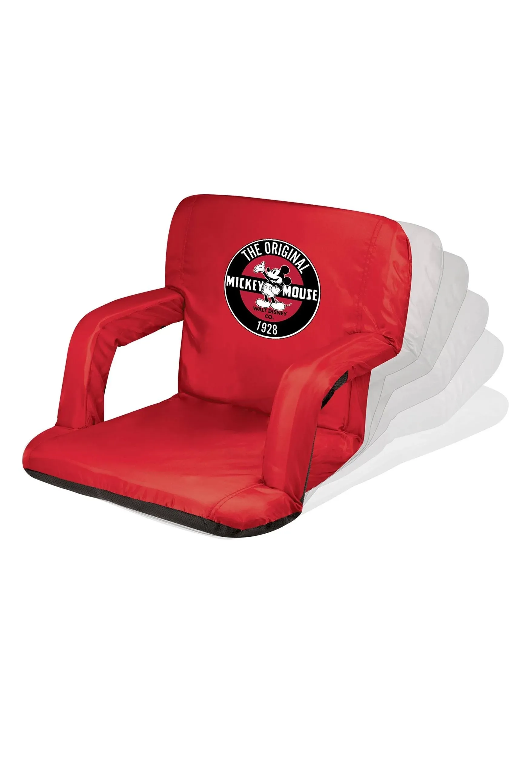 Picnic Time Portable Ventura Reclining Stadium Seat Red Mickey Mouse