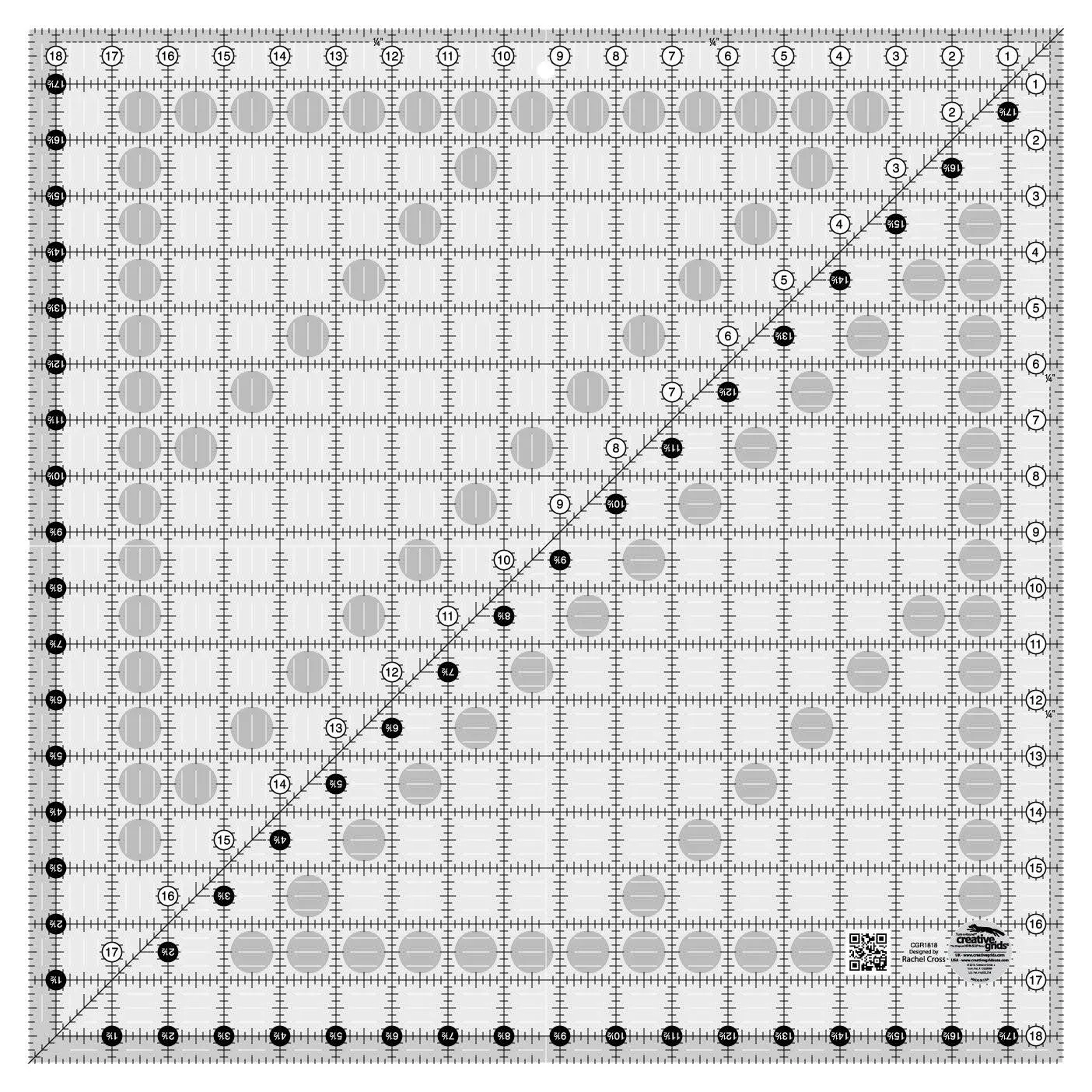 Creative Grids Quilt Ruler 16-1/2in Square - CGR16