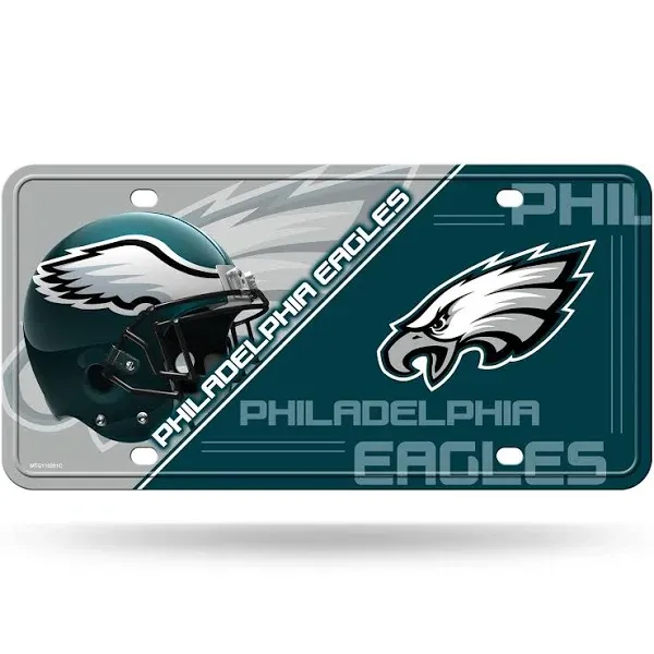 Philadelphia Eagles Split Design License Plate Metal