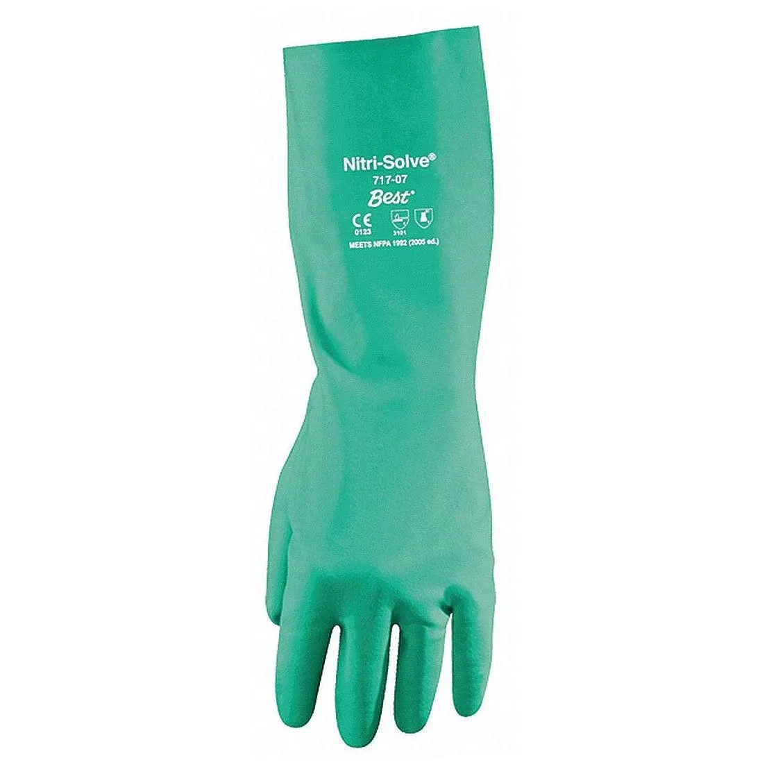 Showa Best 717-08 Nitri-Solve Gloves, Chemical Resistant Unsupported, Size 8