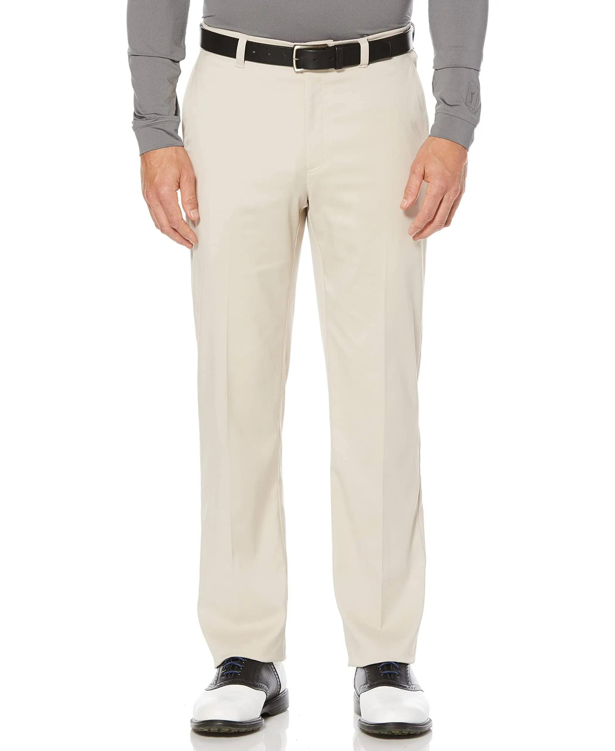 Men's Flat Front Active Waistband Golf Pant - Light Gray