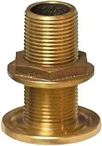 Groco Thru-Hull Fitting with Nut, 3/4" NPS, Bronze