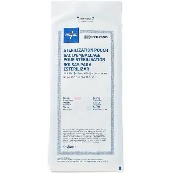 Self-Seal Sterilization Pouches for Steam and Gas Only