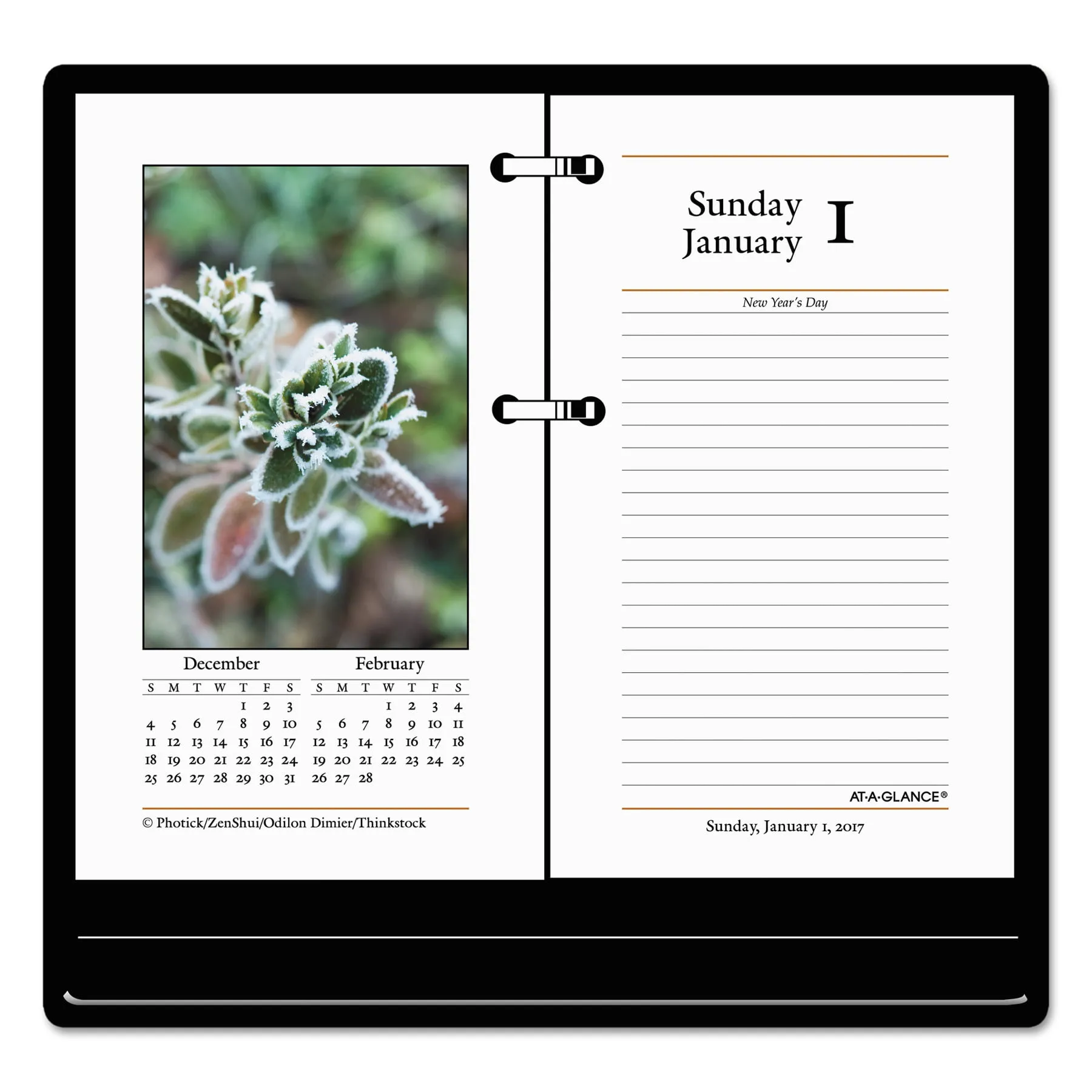 AT-A-GLANCE Photographic Desk Calendar Refill, 3 1/2 x 6, 2018