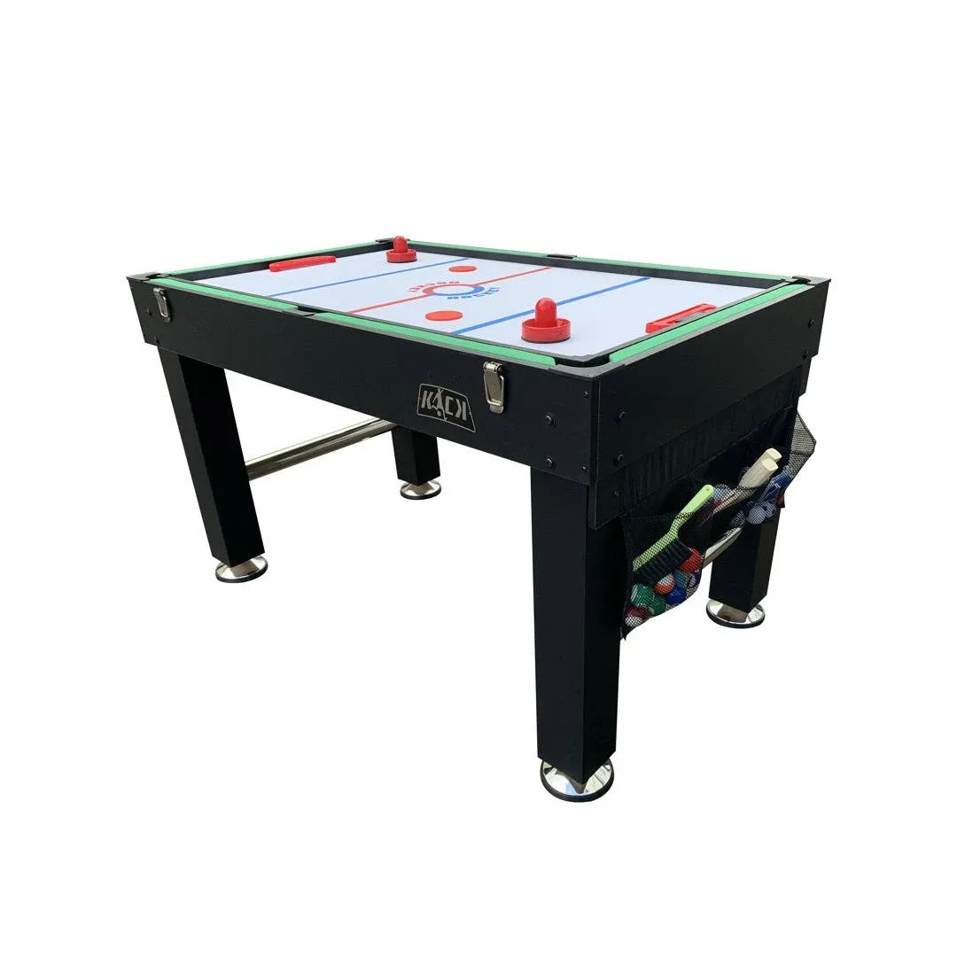 KICK Morpheus 55″ 5 in 1 Multi-Game Table - Combo Game Table Set - Foosball, Billiards/Pool, Glide Hockey, Table Tennis, and Basketball for Home, Game Room, Friends and Family!