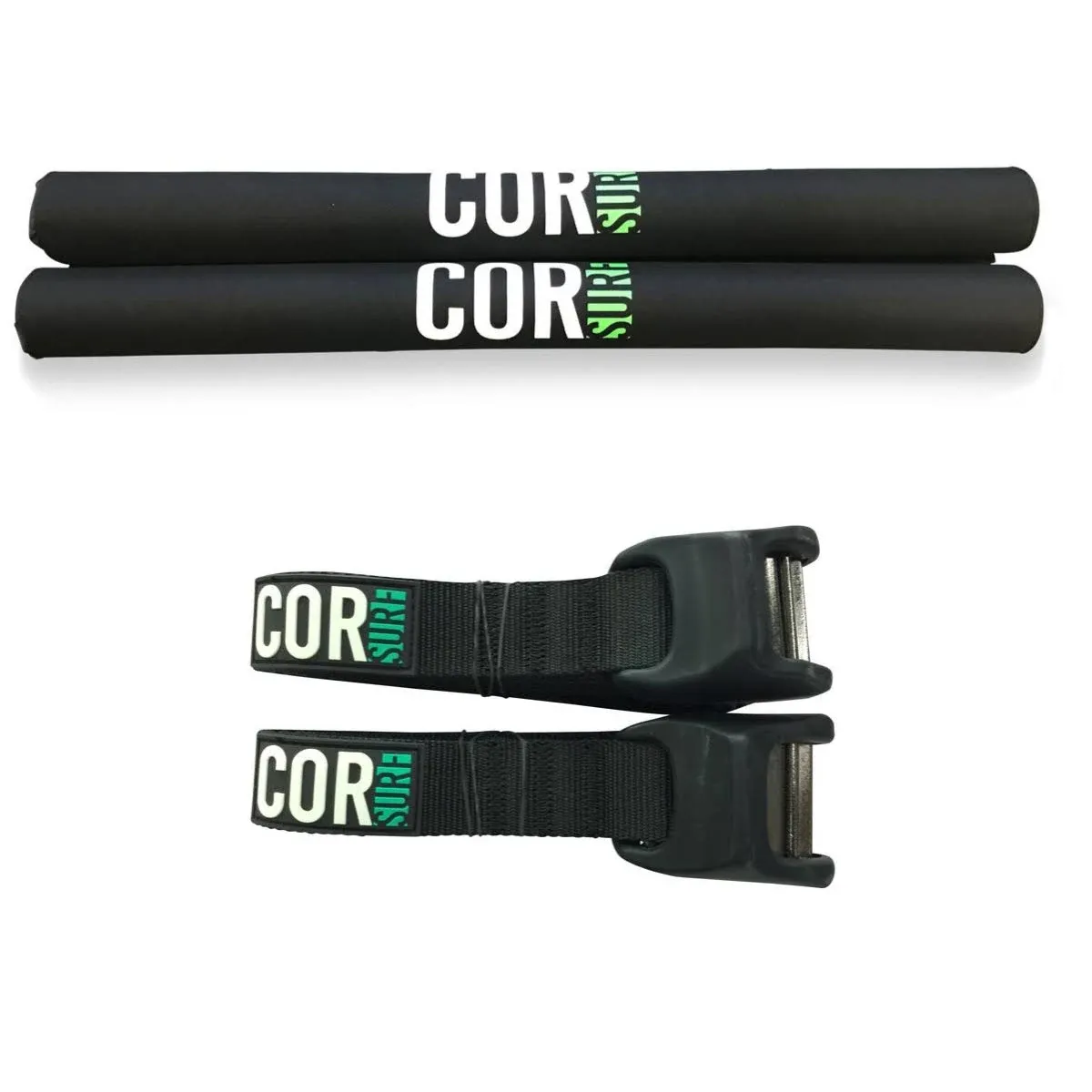 Cor Surf Roof Rack Pads and No Scratch Silicone Tie Down Straps with Stainles...