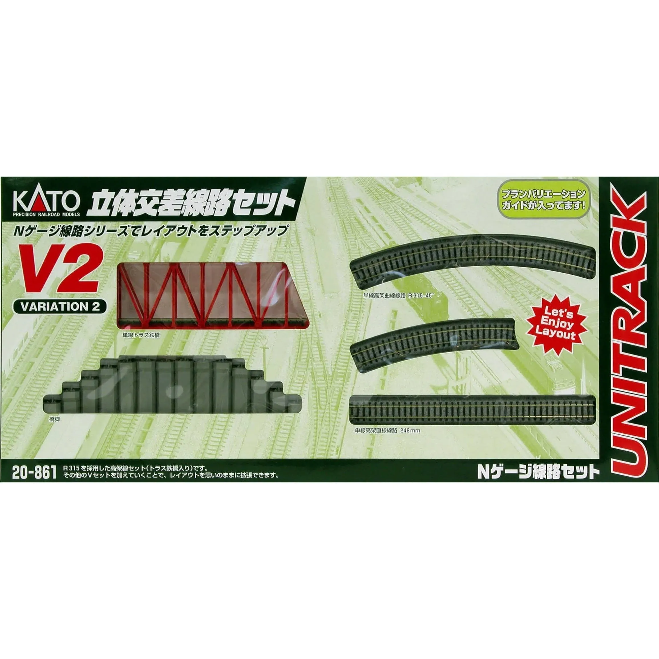 N Scale UNITRACK Set Single Track Viaduct Set KATO 20 861 Japan New