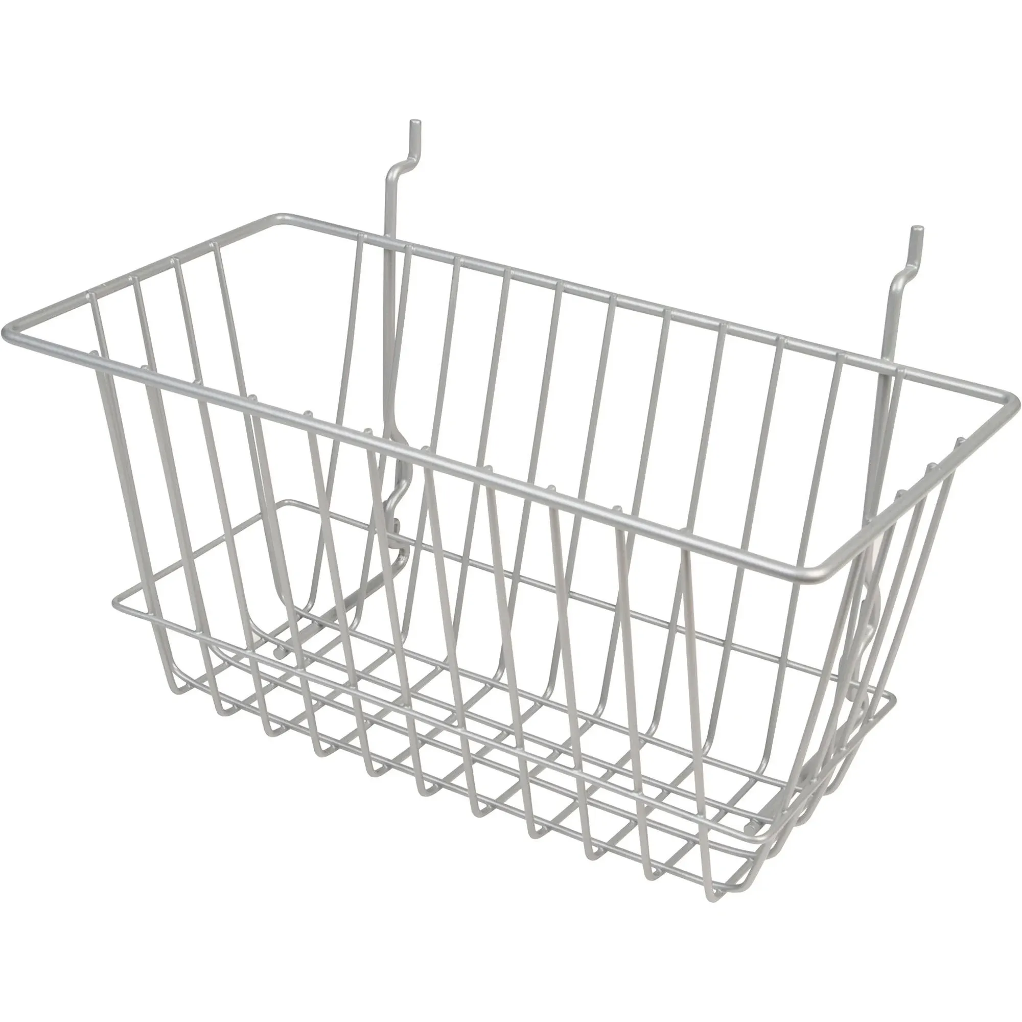 Econoco BSK17/EC Narrow Basket, 12" Width x 6" Depth x 6" Height, Epoxy Chrome ...