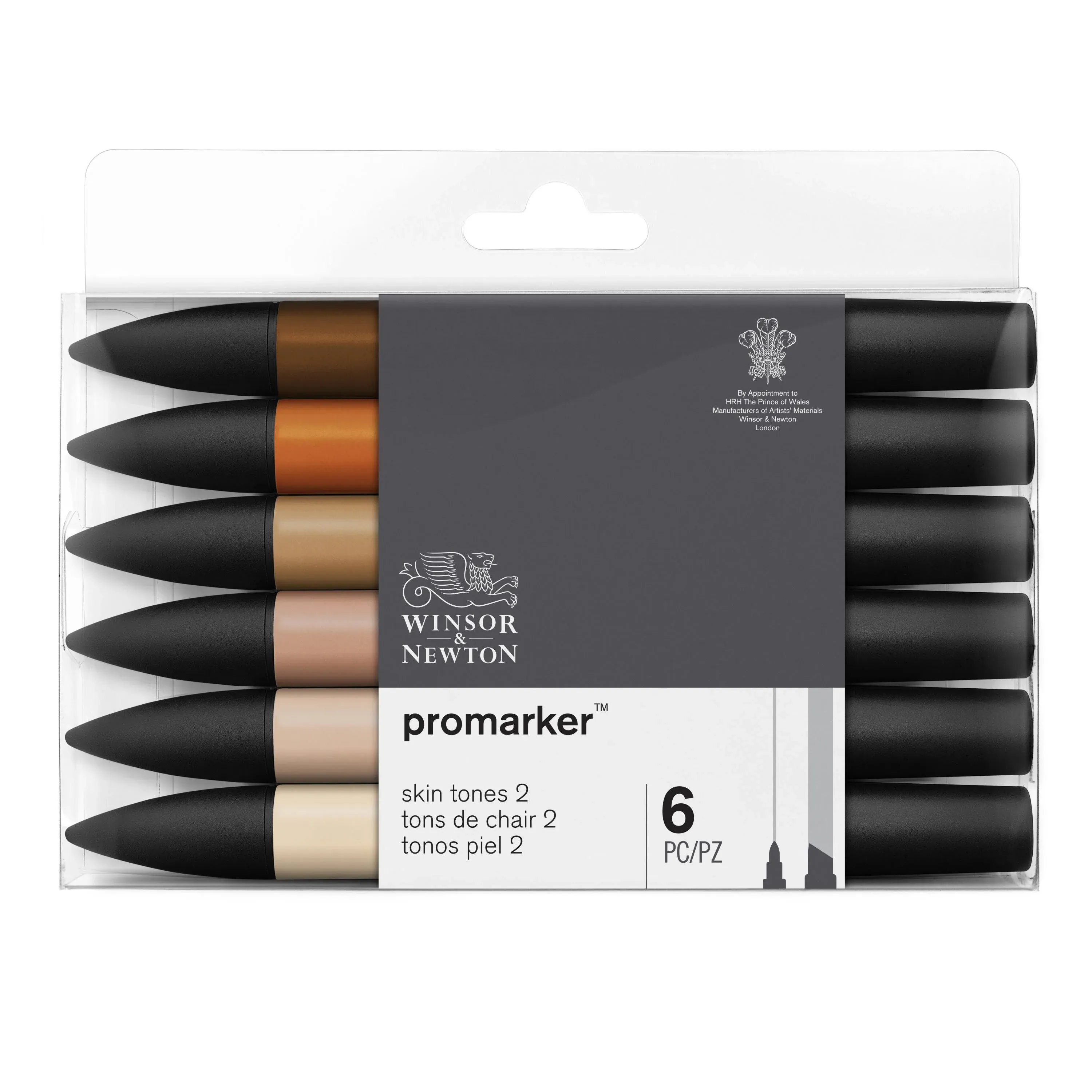 Promarker Pack 6 Pieces Skin Tones Set 2 | Winsor &amp; Newton