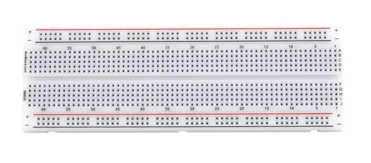 Bb830 Solderless Plug-In Breadboard, 830 Tie-Points, 4 Power Rails, 6.5 x 2.2 x 0 ...