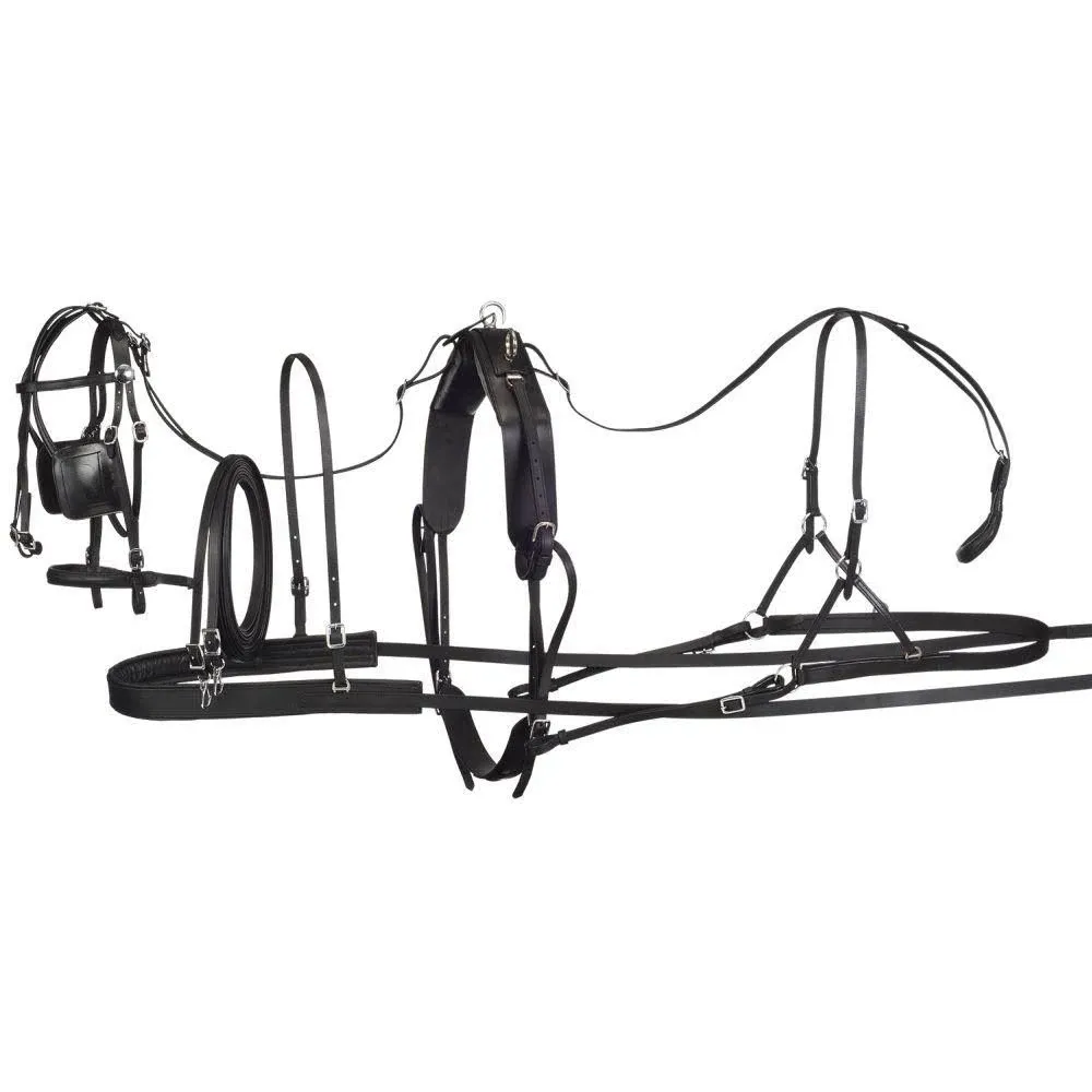 Tracker Leather Pony Driving Harness - 3 Sizes - Small, Medium or Large Ponies