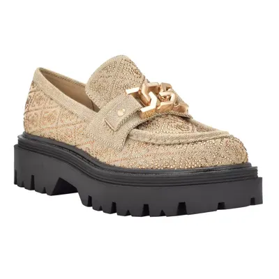 Guess Women's Keate Lug Sole Penny Loafers, Beige, 8.5M