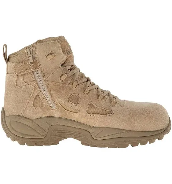 Reebok RB8694 Men's 6" Composite Toe Side Zip Desert Tan Boot