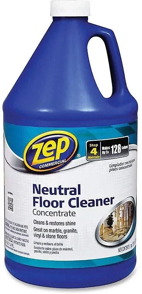 Zep Neutral PH Industrial Floor Cleaner - 1 Gallon - ZUNEUT128 - Concentrated Pro Trusted All-Purpose Floor Cleaner