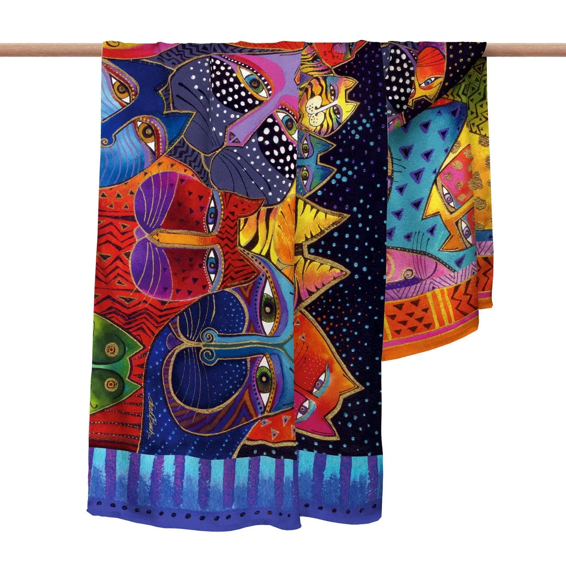 "Laurel Burch Fantasticats Silk Blend Women's Fashion Shawl"