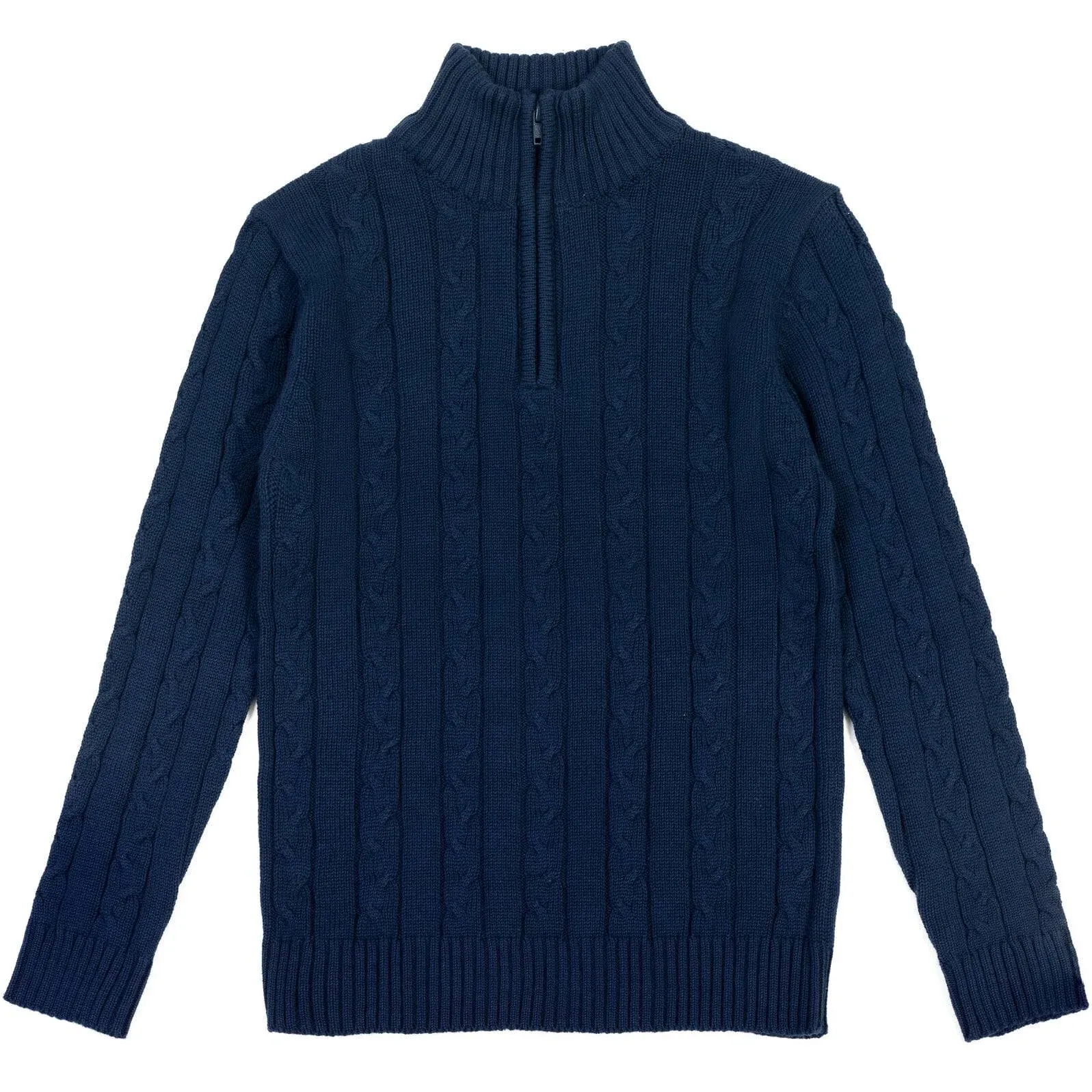 Cozeeme Big Boys Half-Zip Long Sleeve Sweater Blue 14-16