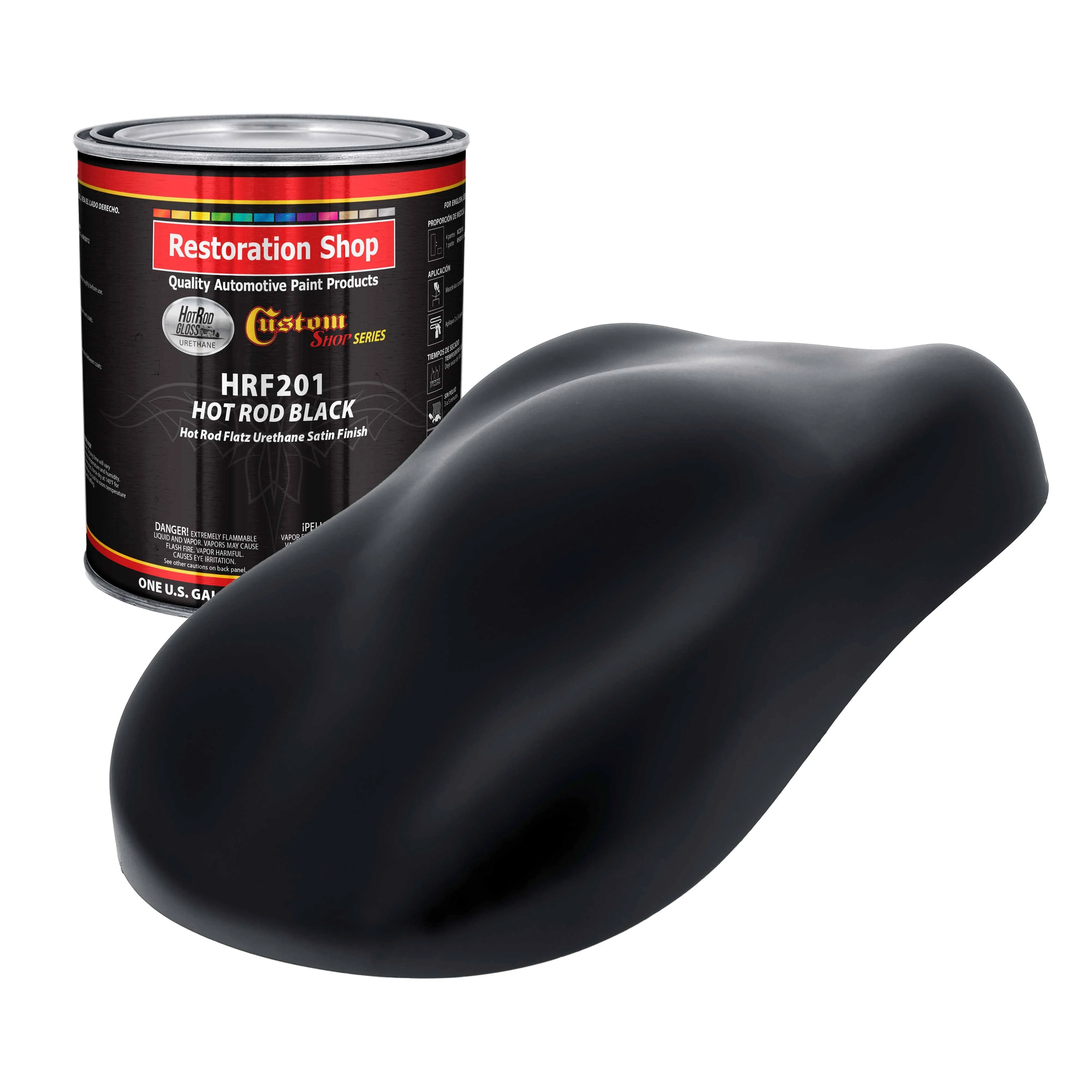 Hot Rod Black - Hot Rod Flatz Urethane Automotive Flat Matte Car Paint 1 Gallon Only