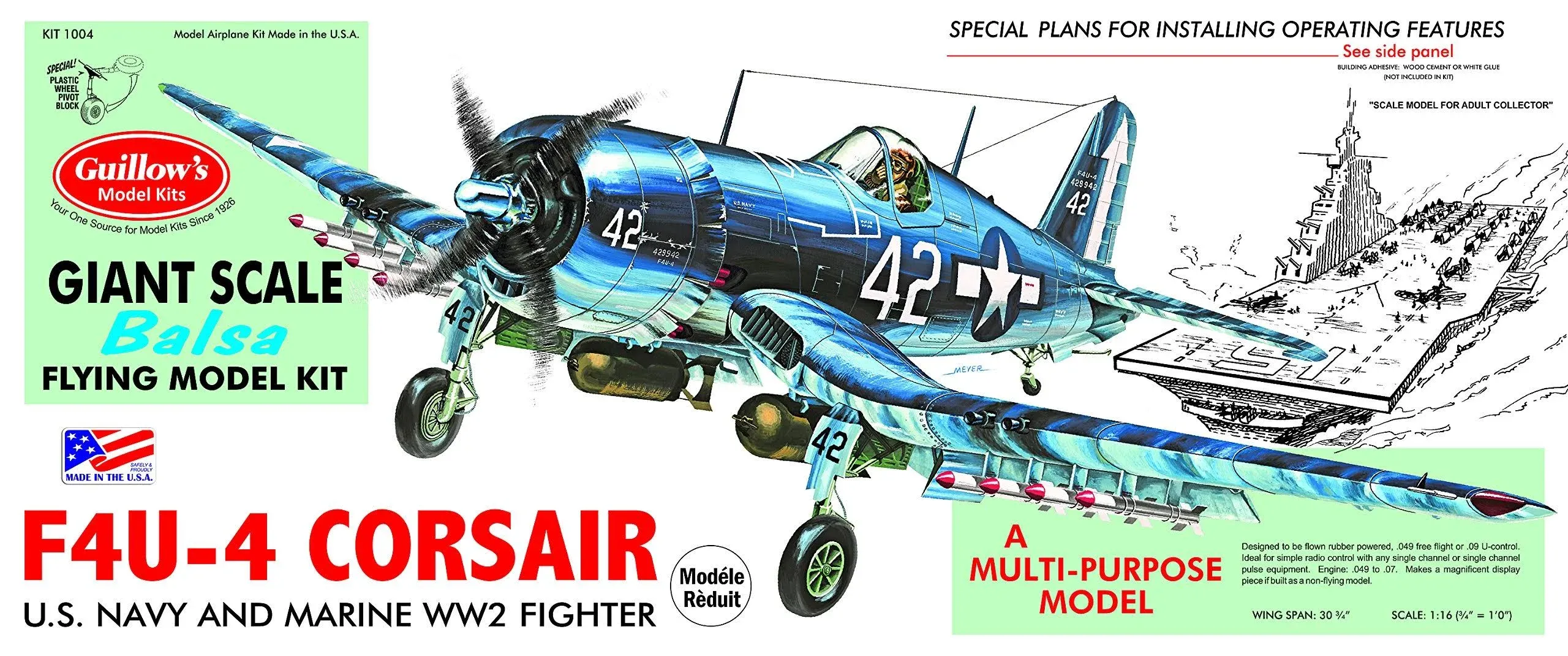 Guillow&s Vought F4U-4 Corsair Model Kit