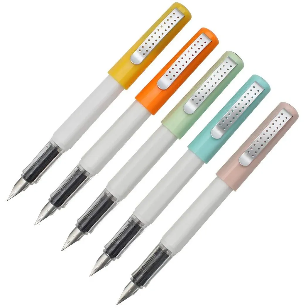 5 PCS Jinhao 248 Fountain Pen Fine Nib 5 Colors Set with Refillable Converter...