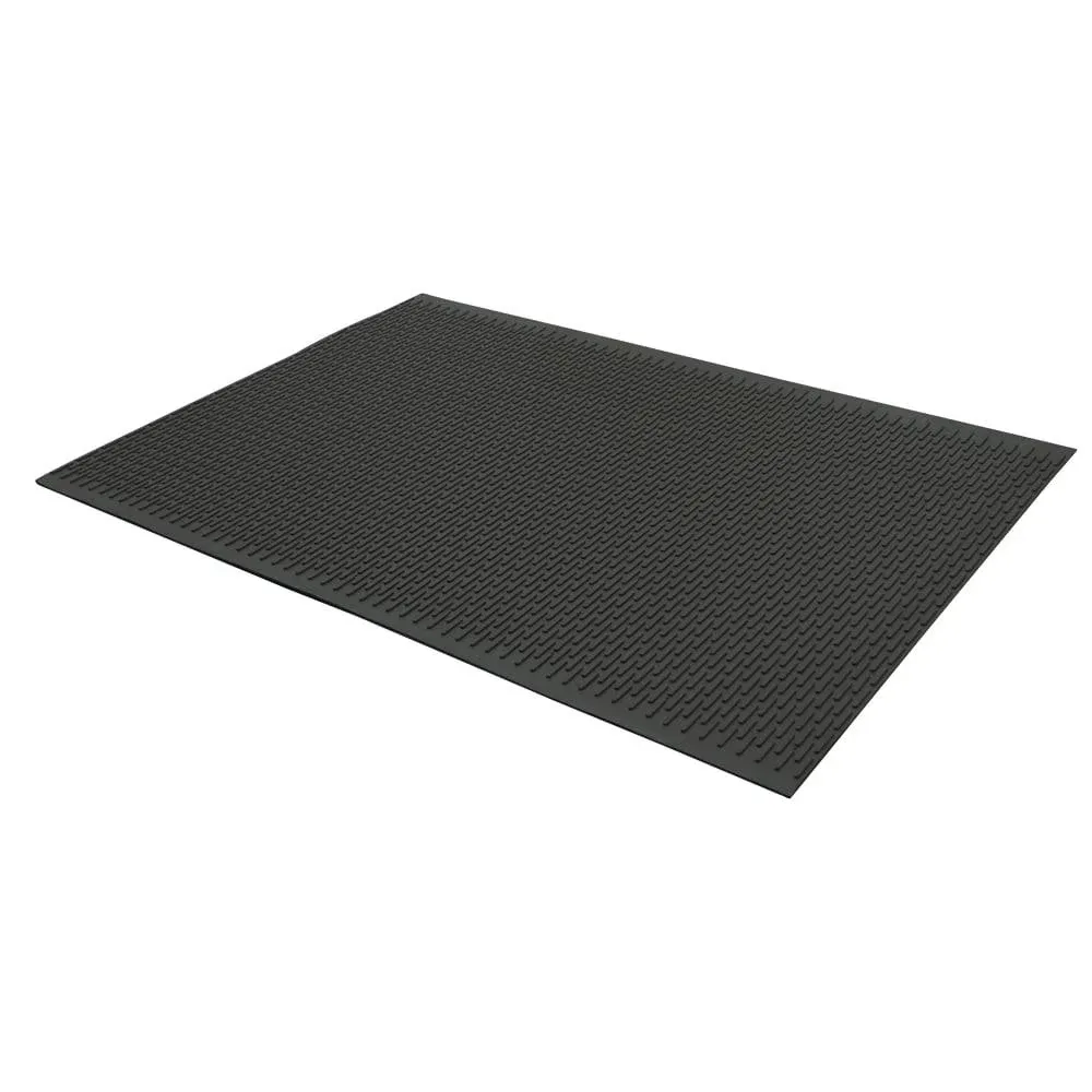 Rubber-Cal Safe-Grip Slip-Resistant Traction Mats - 1/4 in x 34 in x 8 ft - Black ...