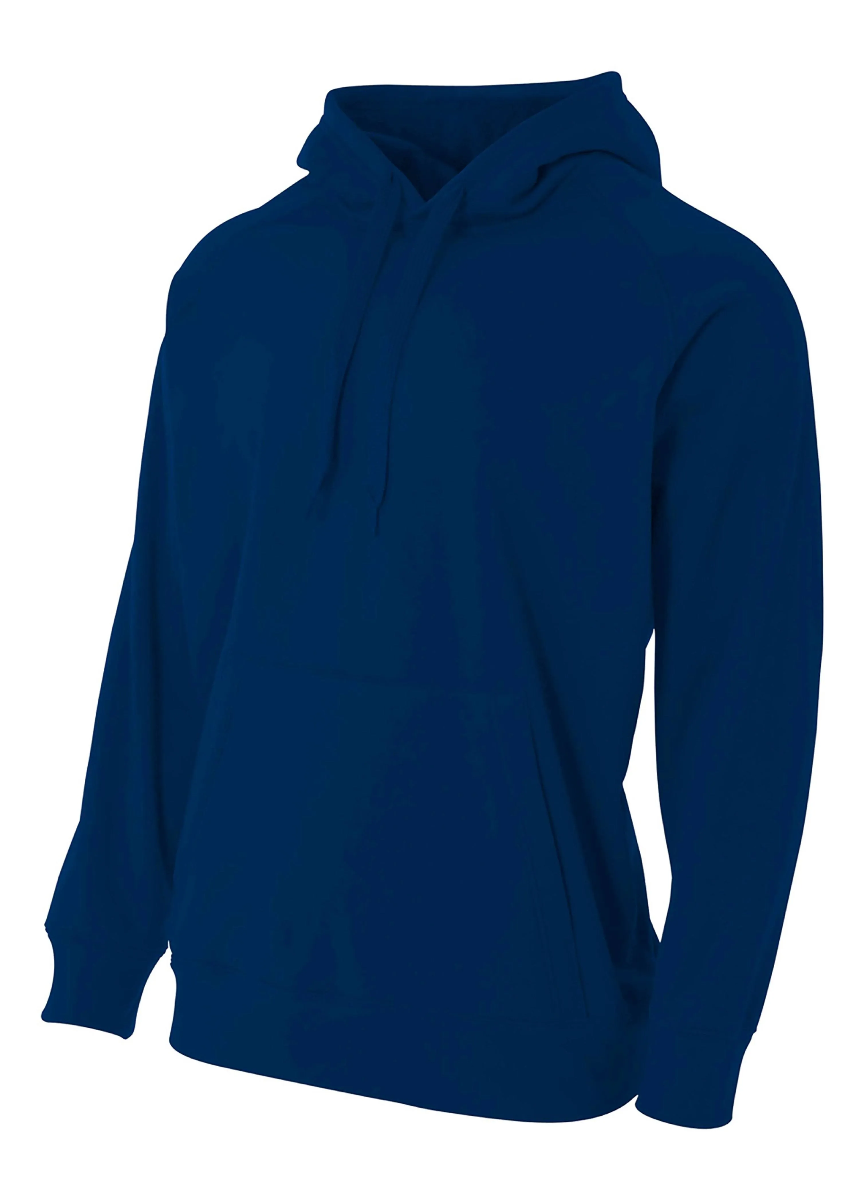 A4 N4237 Men's Solid Tech Fleece Hoodie, Navy