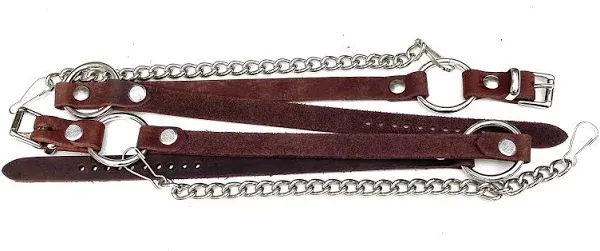 Western Boot Chains Brown Topgrain Cowhide Leather Harness Straps