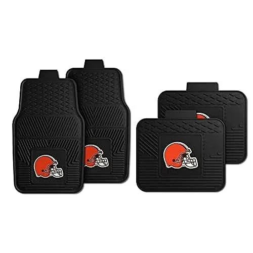 NFL Vinyl Car Mat Set 4Pc Cleveland Browns