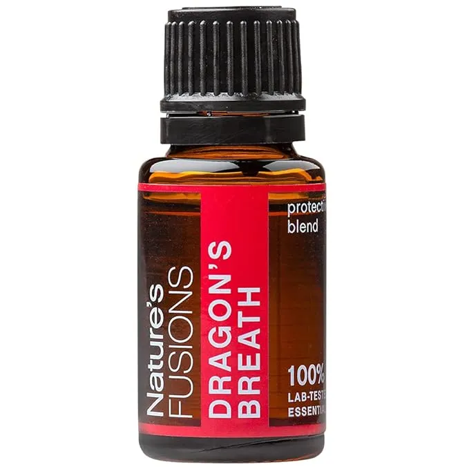Immunity Thieves Oil Essential Oil Blend - 15 ml - Germ Fighter, Health Guard, Aceite Ratero - Dragon's Breath Protective Blend by Nature's Fusions - Clove, Lemon, Cinnamon, Eucalyptus, Peppermint, Oregano