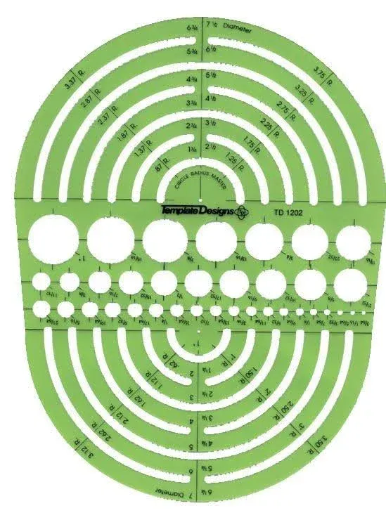 Alvin Td1202 - Circle Radius Master Template