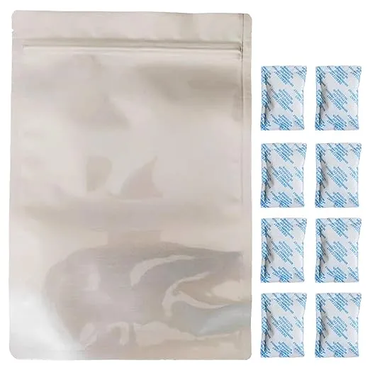 Lotfancy 150 Packs 50 Gram Silica Gel Packets, Indicating Desiccant Packets, Size ...