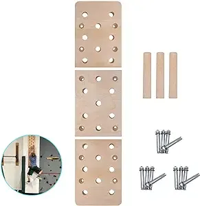 TRENDBOX Climbing Holds, 12"x48" 23 Holes Climbing Pegboard, Rock Climbing Holds with Durable Climbing Wall Training Ladder, Muscle Trainer for Exercise and Fitness Home Gyms