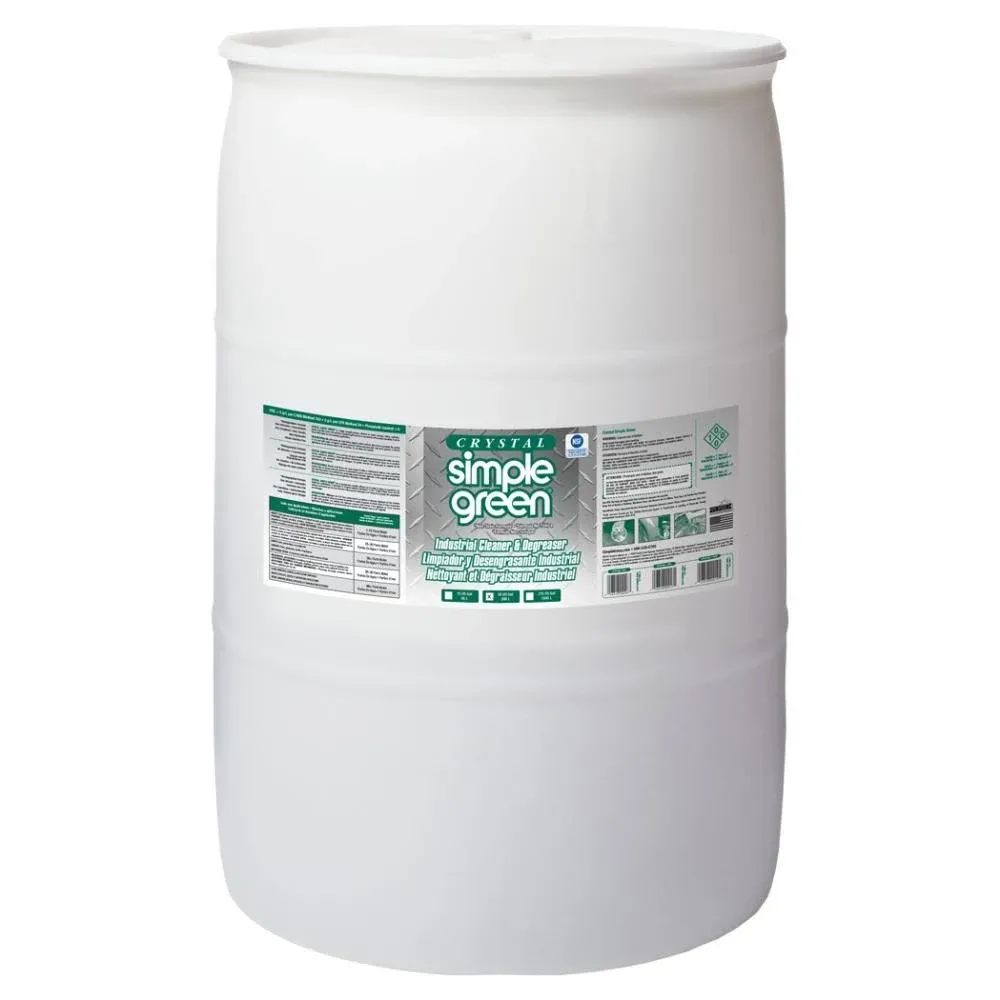 Simple Green 19055 Crystal Industrial Cleaner/Degreaser, 55gal Drum