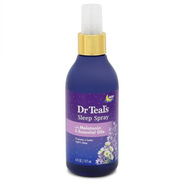 Dr. Teal's Sleep Spray with Melatonin & Essential Oils Gift Set (2 Pack, 6 fl oz ea.) Nighttime Therapy Formula with Chamomile & Lavender Ease Sor
