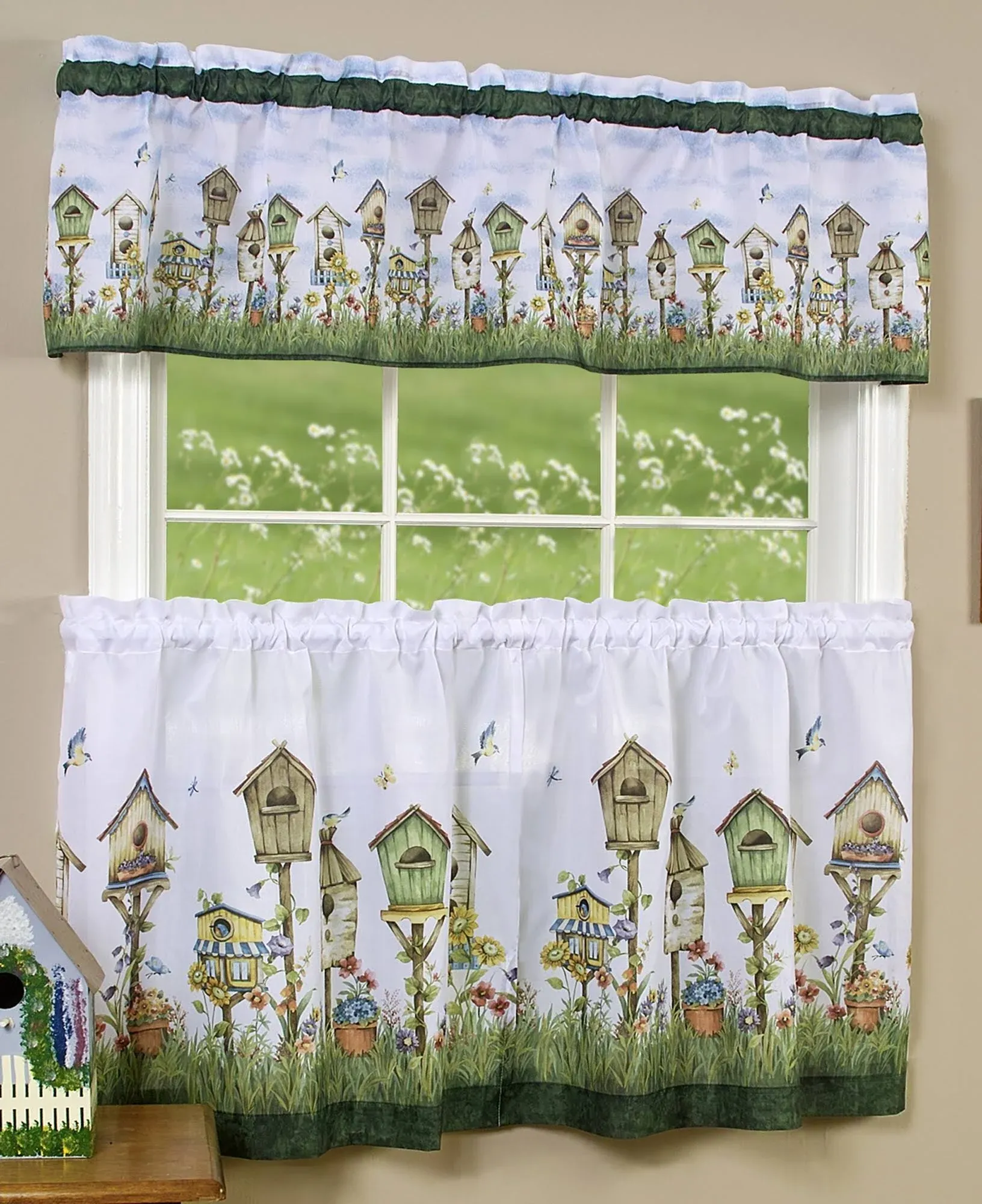 Achim Kitchen Curtain and Valance Set, Hamptons