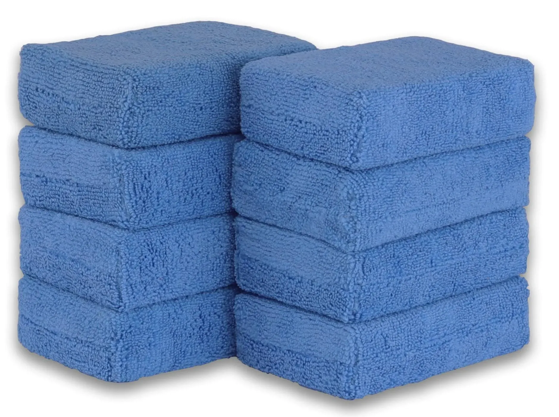 Microfiber Ultra-Soft Applicator Foam, Size: L 5&#034; x W 3&#034; x H 1.5&#034; Blue, 8-Pack