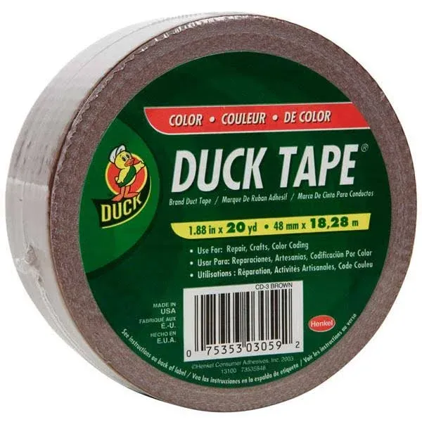 SHURTECH Brands 240198 1.88 by 20YD Duct Tape, Brown