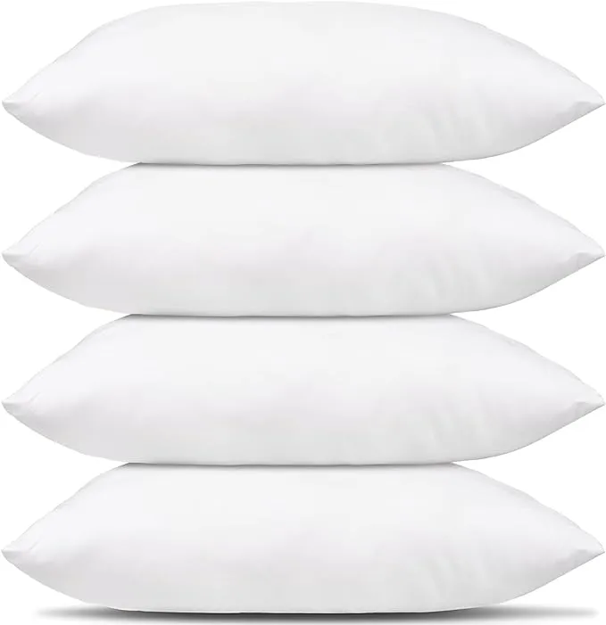 Fixwal Throw Pillow Inserts Set of 4-22 x 22 Inches Bed and Couch Pillows - Indoor Decorative Pillows for Bed and Sofa