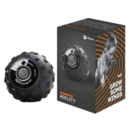 LifePro 4-Speed Vibrating Massage Ball - Peanut Massager Combines a Lacrosse Ball with Vibrating Foam Roller | Vibration Roller for Recovery, Mobility & Deep Tissue Trigger Point Therapy
