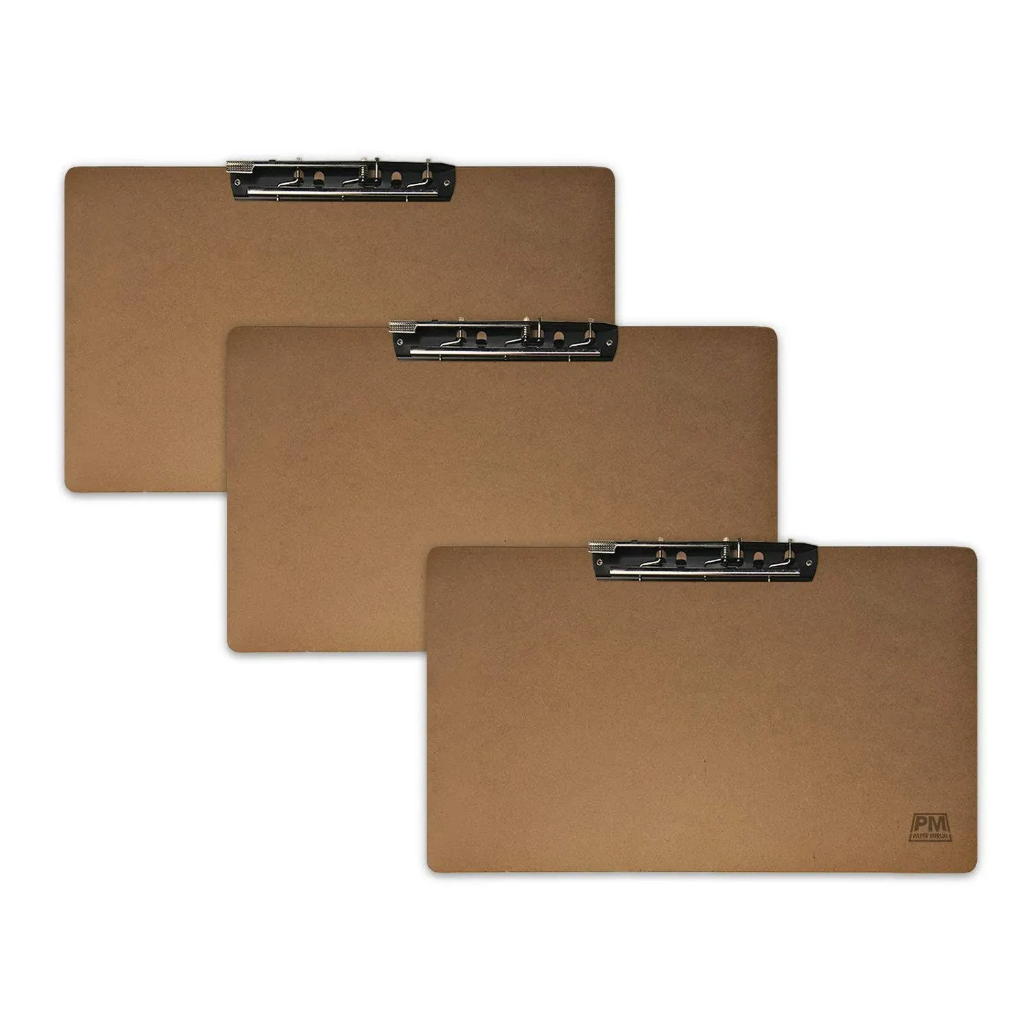 Paper Merlin Ledger Clipboards 19 x 11 Horizontal MDF 11x17 Clipboard Landscape Legal Size Paper with Large Clip 3 Pack