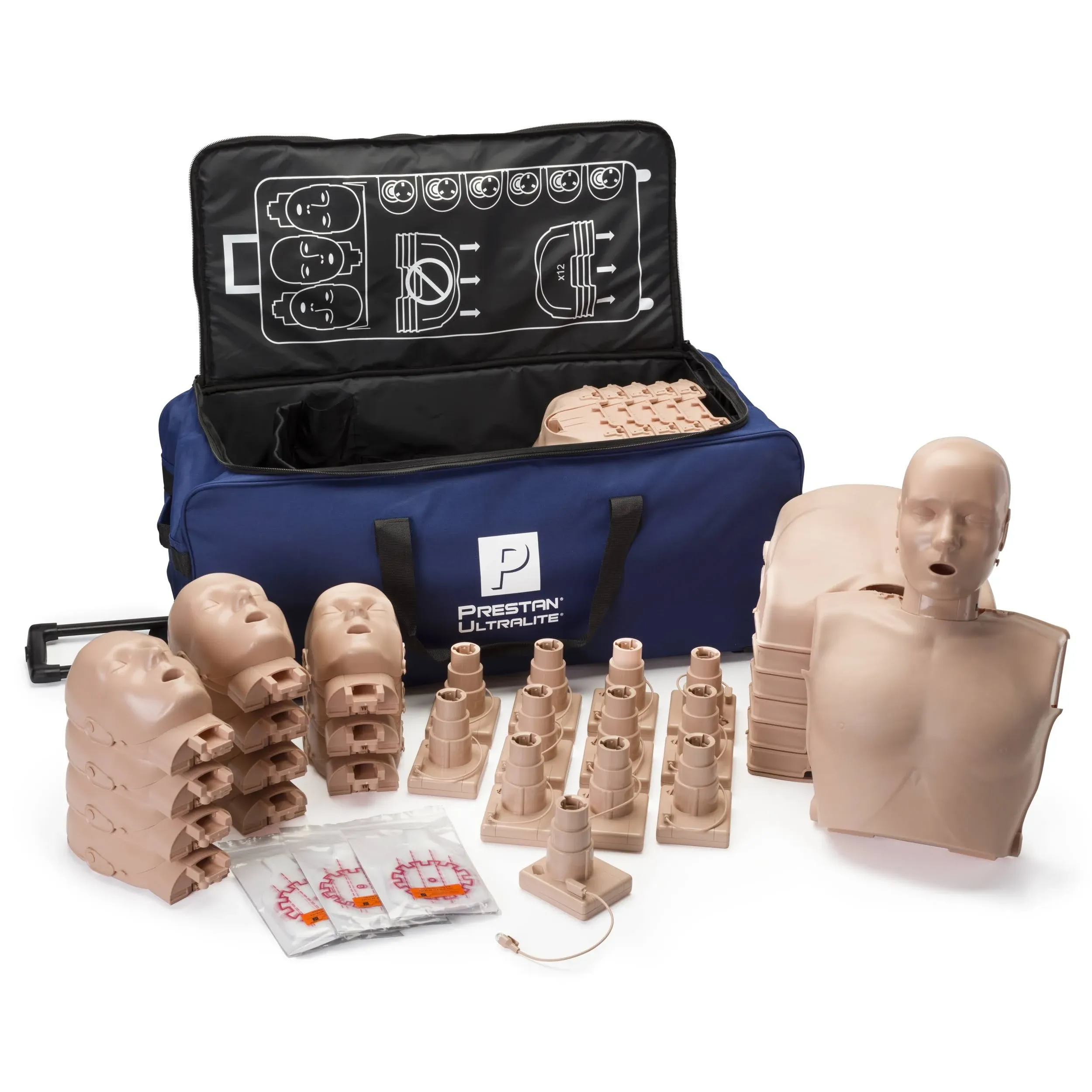 Prestan Ultralite Manikin with Feedback, Adult 12-Pack