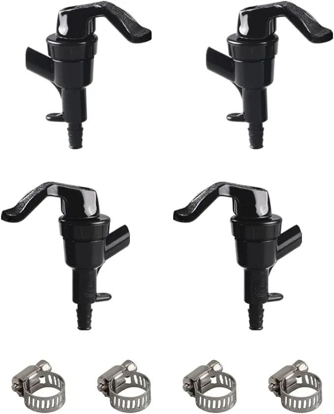 PERA 4 Pack Black Plastic Squeeze Draft Beer Dispensing Picnic Tap faucet Party