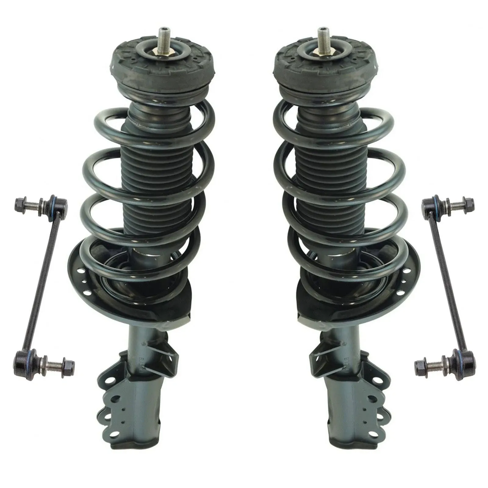 TRQ Front Loaded Strut Spring Assembly Sway Bar Link Suspension Kit 4pc ...