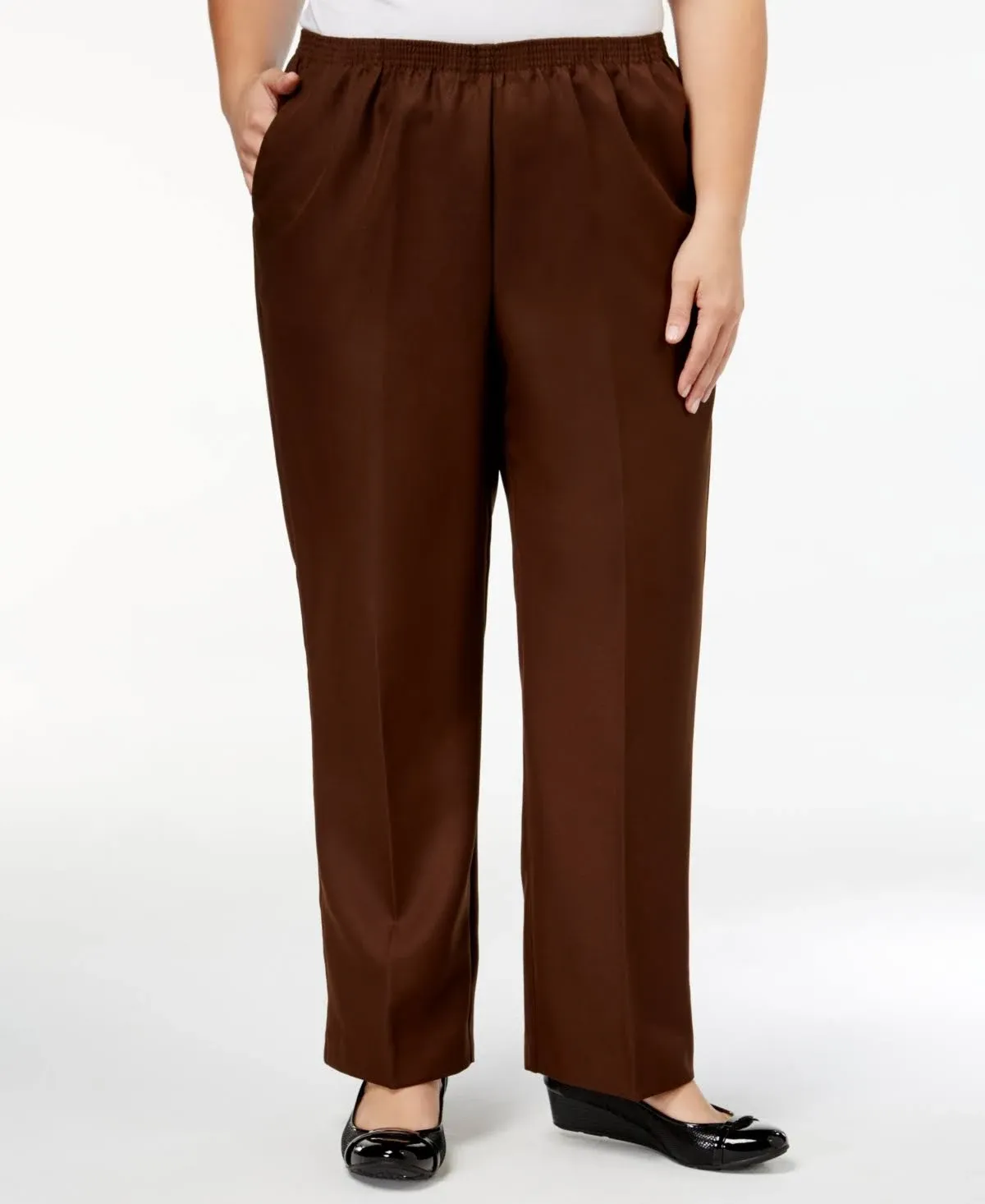 Alfred Dunner Women's Plus Straight Leg Pants